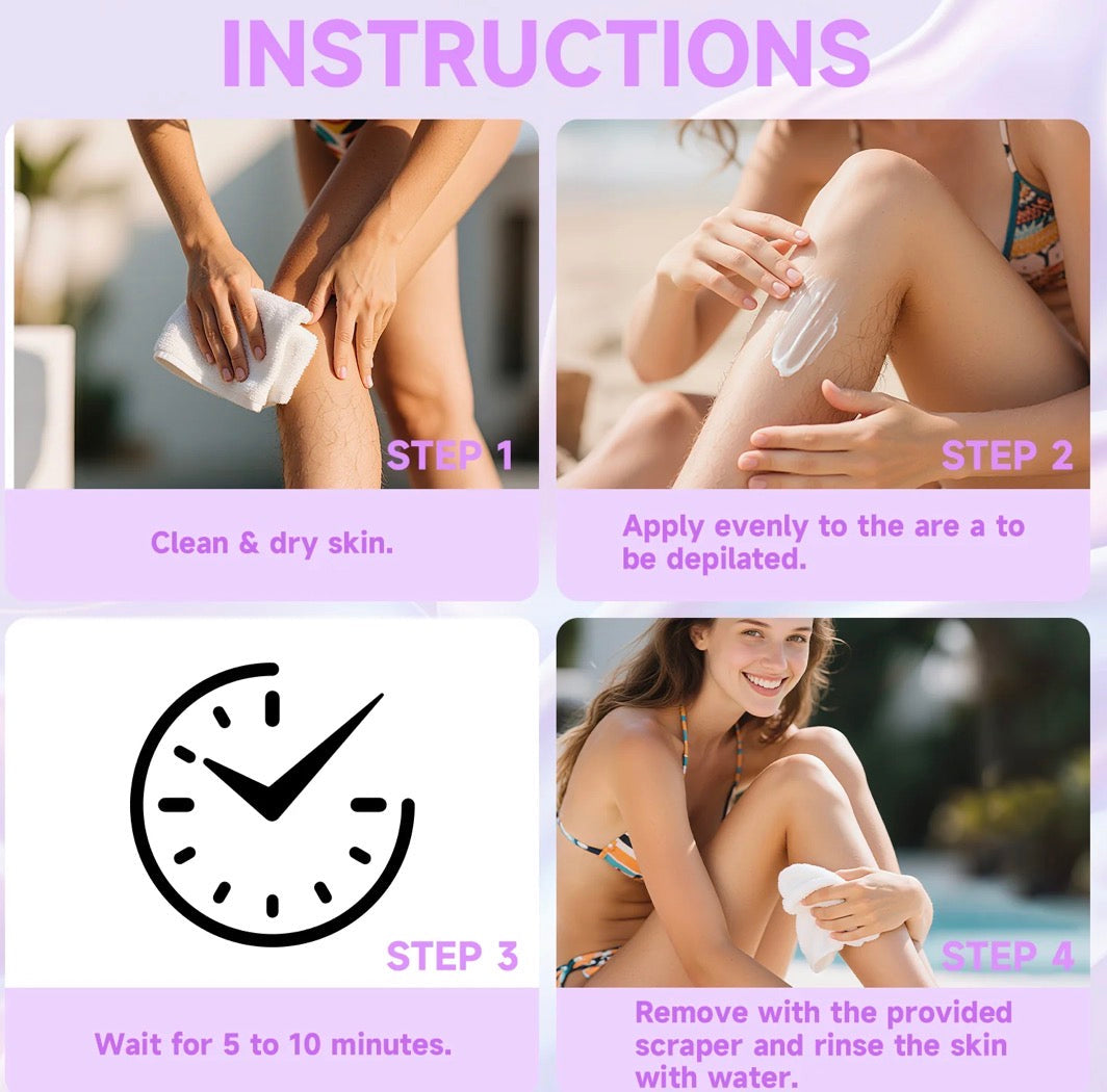 Full Body Hair Removal Cream – Painless, Gentle on Sensitive Skin
